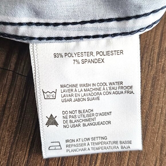 NWT Heritage Report Collection Striped Microstretch Short Sleeve Button Up Shirt - Picture 7 of 8